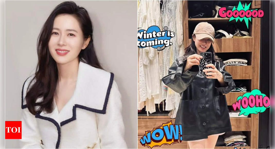 Son Ye Jin gives a glimpse of her wardrobe with a chic mirror selfie