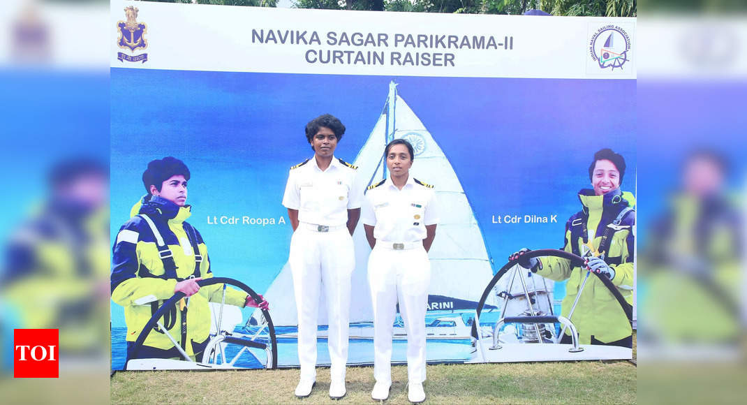 Two women naval officers to embark on grueling round-the-world sailing expedition next week | India News