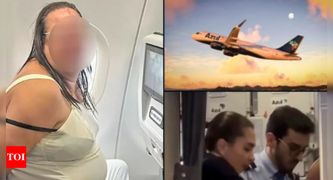 Drunk passenger screams ‘plane is on fire’, handcuffed and strapped to her seat