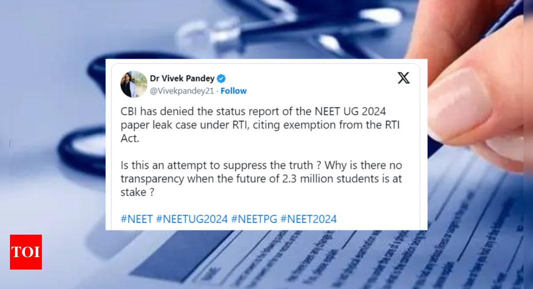 NEET UG paper leak case: CBI refuses to disclose information citing RTI exemption, here’s why this defence misses the mark on transparency